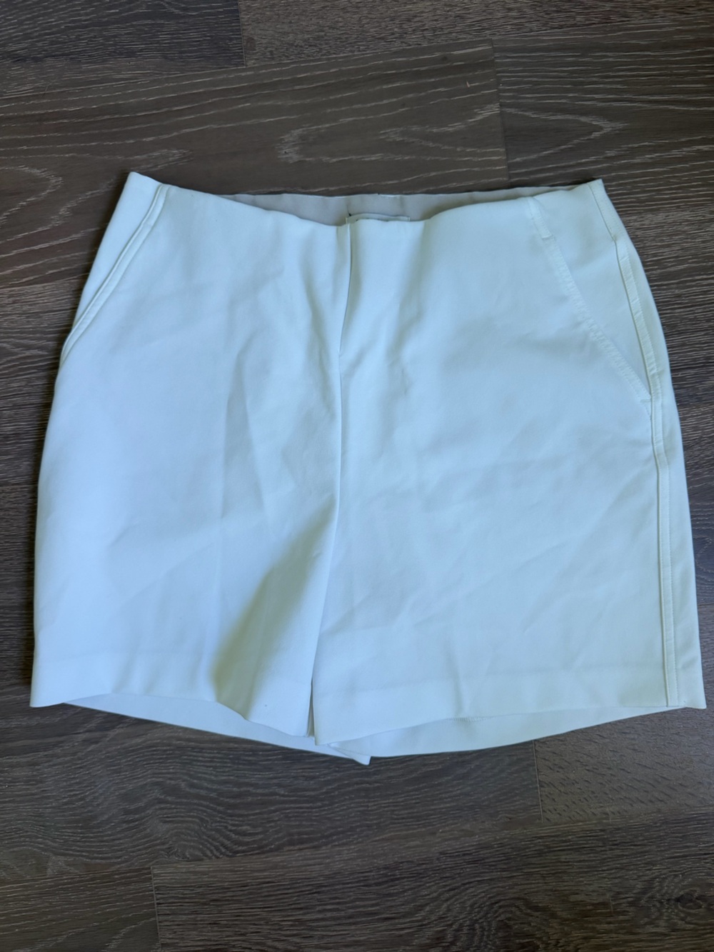 Rachel Zoe White High-Rise Tailored Shorts